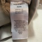 Quince Ultra Stretch Ponte Straight Leg 4-Pocket pants in Ecru Women's M Petite Photo 5