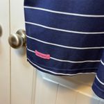 Simply Southern  Navy White Stripe Pink Ruffle Polo Dress Above Knee Size Large # Photo 4