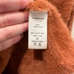 ASTR  The Label Square Neck Fuzzy Crop Sweater in Rust Photo 4