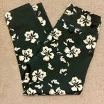 Sam Edelman  Women’s Large Floral Capri Workout Leggings Green White Stretch Photo 2