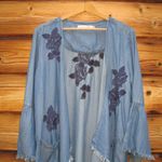 NWT Billy T Rose Embroidered Jacket Blue Size M Photo 5