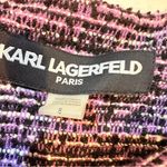 Karl Lagerfeld  Purple Tweed stretch  Midi Dress size 8 Photo 4