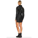 Line and Dot  Lou Faux Leather Mini Shirt Dress Black Womens Size Small Photo 2