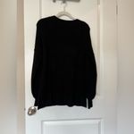 New Oversized Boatneck Black Knit Sweater Photo 5