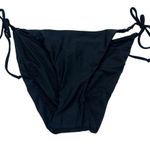 J.Crew New NWT  Black Beaded Cheeky Side Tie Bikini Swim Bathing Suit Bottom XL Photo 1