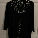 August Silk  Sweater Womens Black Classic has built in shirt.‎ Size 2X Photo 0