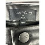 NYDJ Women’s Faux Leather  Black Pants Size 16W Photo 1