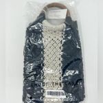 New in Package Laude The Label Black and Cream Gabby Macrame Bag, MSRP $118 Photo 8