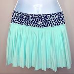 Lululemon Pleat To Street II Teal Blue Spotted Skirt Photo 3