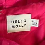 Hello Molly Gal Pal Dress Womens L Pink Mini Puff Sleeve Lattice Y2K Coquette Photo 4