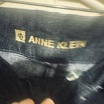 Anne Klein Ann Klein denim trouser pants jeans gold buttons military sz 12 stretch hi-rise Photo 3