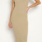 LNA  Gaia Midi Ribbed Dress New in Pale Khaki Tan Size Small Photo 1