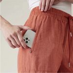 Athleta retreat linen jogger soft persimmon size 12 Photo 3