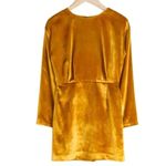 & Other Stories & Other Stories Golden Yellow Velvet Mini Dress Open Back Size 4 Photo 1