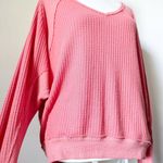 Free People We The Free Pink Waffle Knit  Photo 5
