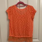 Wall Flower Orange Knit Lace Trim Top Photo 3