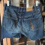 Baby Phat Vintage  denim shorts cutoff y2k embroidered logo buckle cat jean wash Photo 0