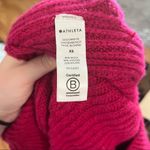 Athleta NWT Shasta V Neck Sweater Oversized Pink Wool Blend XS Photo 5