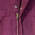 Big Bud Press Short Sleeve Cotton Twill Utility Jumpsuit in Cranberry‎ Size XXS Red Photo 6