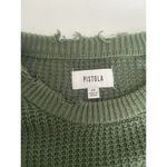 Pistola  Olga Distressed Olive Green Crewneck Waffle Knit Sweater Size X-Small XS Photo 7