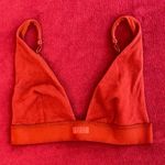 SKIMS  cotton rib plunge bralette in brick size M Photo 0