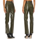 Pistola  Cassie Olive Faux Leather High-Rise Straight-Leg Pants Photo 3