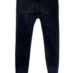 Free People Sz 29 Black Denim Wash Button Fly Mid Rise Skinny Jeans Raw Hem Photo 2