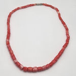 Vintage Angel Skin Coral Carved Tulip Necklace (16.5") Pink Photo 0