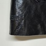 Ksubi Womens Leather Rap Skirt Size 27 Asymmetric Lamb Leather Black EUC Photo 4