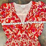 TCEC Puff Sleeve Ruffle Wrap V-neck Blouson Mini Dress Large Photo 7