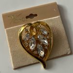 The Icing • Gold Heart Brooch with Crystal Accents Photo 1