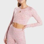 Gymshark Pink Fleur Crop Top  Photo 0