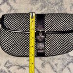 Banana Republic  vintage black and white wool wristlet clutch small purse, 100% leather - EUC Photo 1