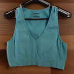 Garage  Stella Seamless Plunge Tank Top Cropped Women's Large‎ Aquatic Green Photo 0