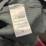 Lacausa  Ribbed Tank Top Blue 100% Cotton Small Photo 5