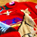 Incredible Vintage Liz Newman Kangaroo Sweater Red Size L Photo 2