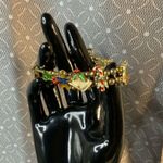 Avon Vintage Christmas Sliding Enamel Charms Bracelet GoldTone 7” Holiday Gold Photo 0