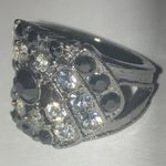 Elegant Black and Silver Boho Statement Ring Photo 4