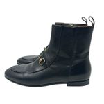Gucci Jordaan Leather Horsebit Buckle Chelsea Ankle Boots Black Size 37 Photo 3
