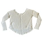 Urban Outfitters Extra Small Slouchy Cropped long Sleeve Knit Shirt White Gold Photo 11