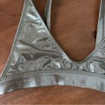 MINIMALE ANIMALE Shimmer Bikini top ~ size small Silver Photo 2
