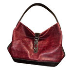 Dooney & Bourke Elegant Red Crocodile-Embossed Women's Bag Photo 0