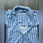 Old Navy Striped Linen Shirt Dress Photo 4