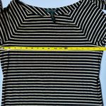 Ralph Lauren Women's Top Sz XL Striped Metallic Black Gold long sleeve Boat Neck Photo 5