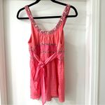 Free People Pink Embroidered Floral Tie Back Tank Top, Size 10 Photo 6