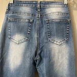 Elite Jeans Distressed Blue Jeans Fishnets Y2K Sexy Party Skinny Size 9  Photo 3