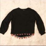 SheIn black sweatshirt with tassels, Medium Photo 0