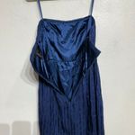 BCBGMAXAZRIA Navy Silk Strapless Cocktail Midi Dress Sz 4 Photo 6
