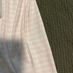 Striped white and pink sleep shorts Photo 3