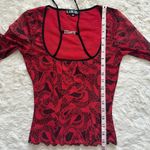 I am gia I.AM.GIA Crop Top Medusa Top Mesh Long Sleeve Snakeprint Red Black Sz XS Photo 10